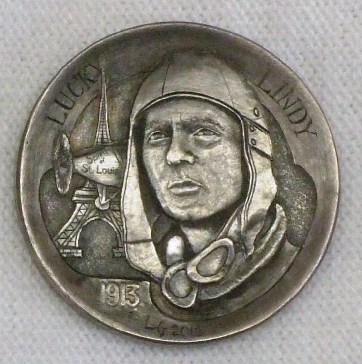Hobo_Nickel_Soc's tweet photo. #OTD 8/26/1974 Charles Augustus Lindbergh American aviator died #HoboNickel #CoinCarving by #LeeGriffiths #MetalArt https://t.co/4ztQEYh0jt