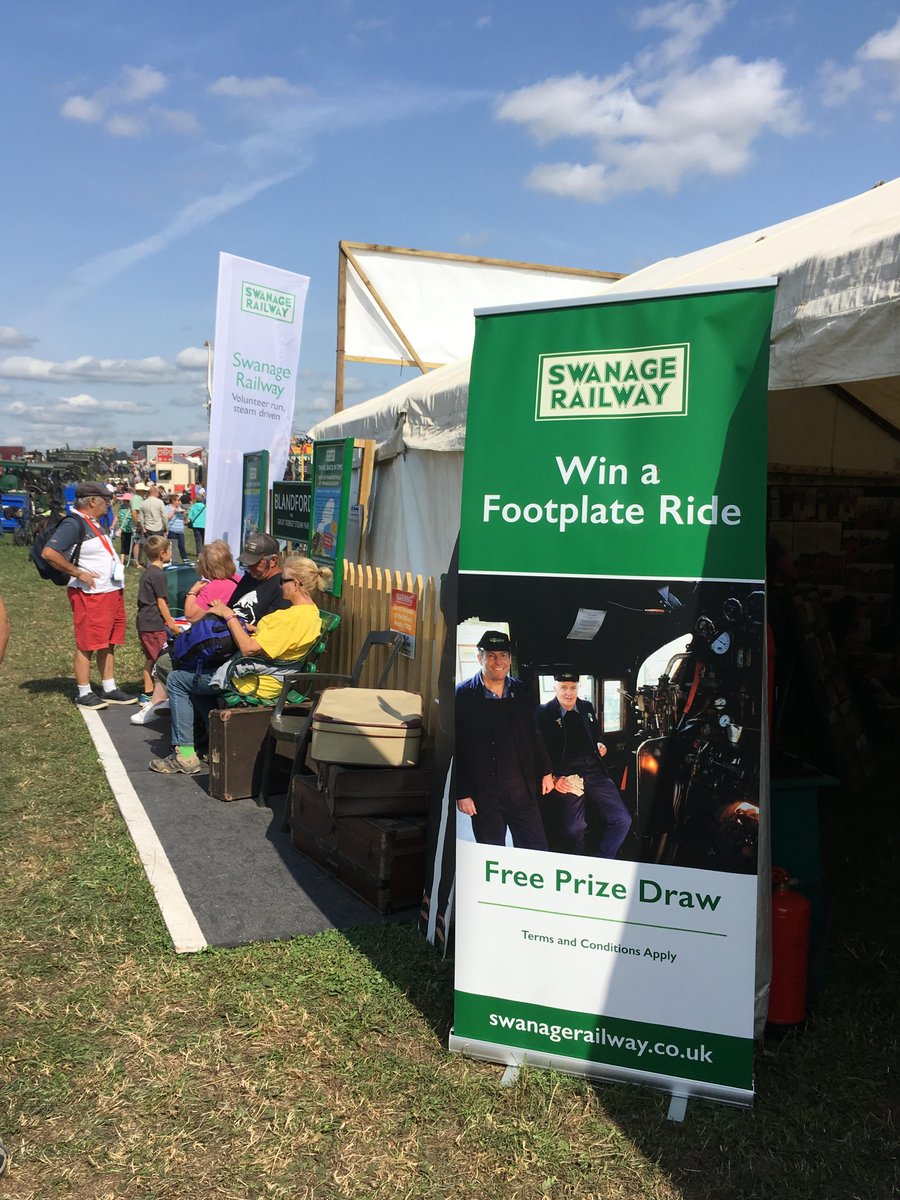Swanage Railway (@swanrailway) on Twitter photo Getting ready for last day <a href="/steamfair/">Great Dorset Steam F</a>
Monday 26 August.
Come and talk about volunteer opportunities and enter our "Win A Footplate Ride" Competition.
Our marquee is by the World War 1 and World War 2 area.
<a href="/SwanRailTrust/">SwanageRailwayTrust</a>
<a href="/PurbeckCRP/">Purbeck Community Rail Partnership</a> Getting ready for last day <a href="/steamfair/">Great Dorset Steam F</a>
Monday 26 August.
Come and talk about volunteer opportunities and enter our "Win A Footplate Ride" Competition.
Our marquee is by the World War 1 and World War 2 area.
<a href="/SwanRailTrust/">SwanageRailwayTrust</a>
<a href="/PurbeckCRP/">Purbeck Community Rail Partnership</a>