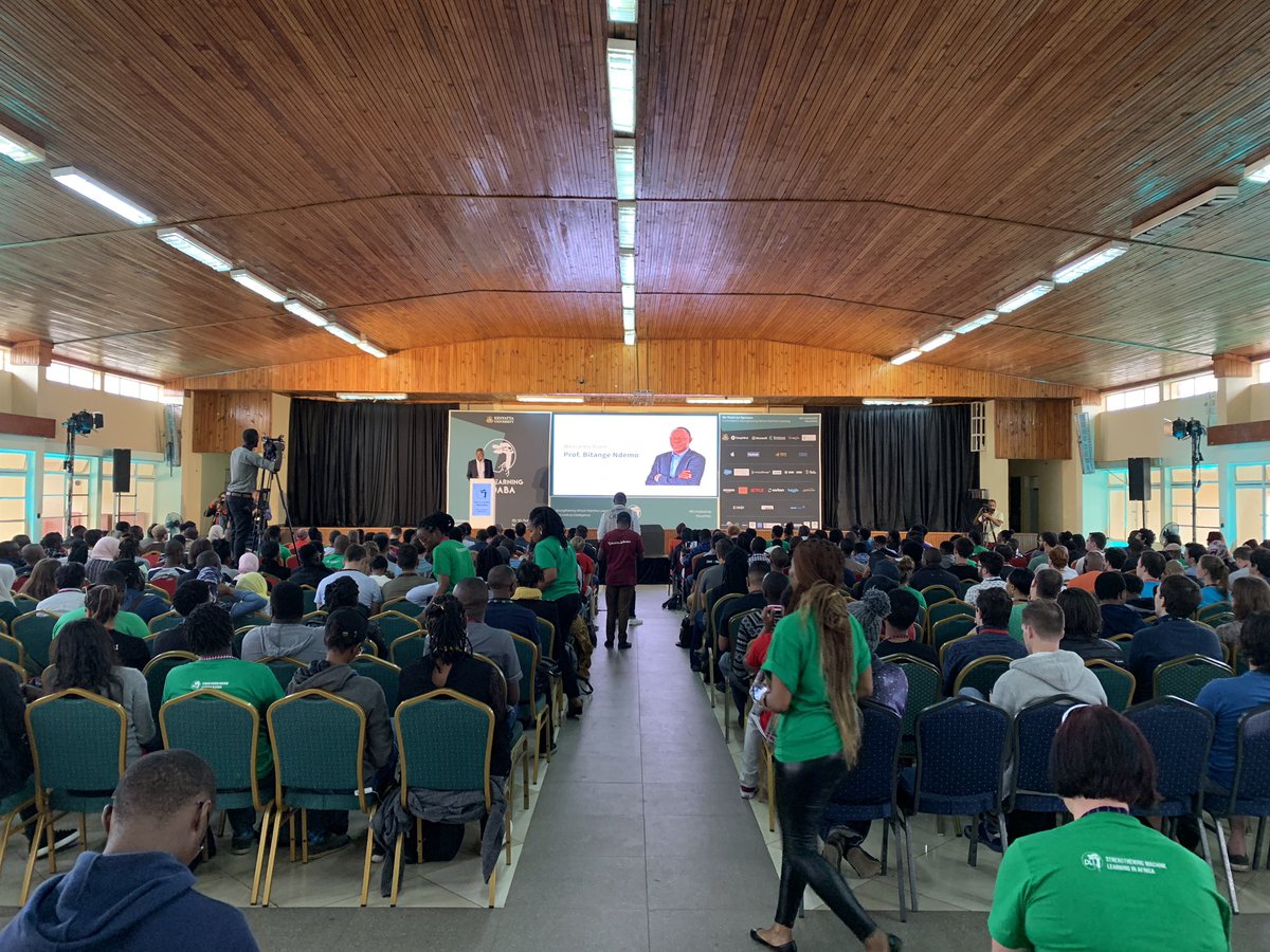 After opening #DLIndaba2019 with the Kenyan anthem, we are welcomed to Kenya and the role of AI by <a href="/bantigito/">Amb (Prof) Bitange Ndemo, PhD, CBS</a>. 'i'm the happiest person to see all of you here'. Karibu. #SautiYetu
