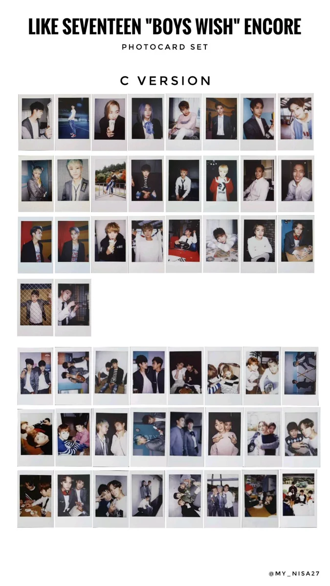 SEVENTEEN Boys Wish アンコン 2016 フォトカード　C SEVENTEEN Boys Wish アンコン 2016 フォト トレカ C SEVENTEEN Boys