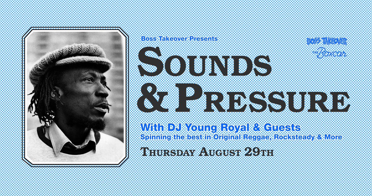 youngroyal88's tweet photo. While #BOSSTAKEOVER won't be back at The Boxcar, in it's place I'm reviving the Sounds &amp; Pressure banner! This will be include rotating guests that will continue the tradition of OG JA. So keep on comin’ in to this dance, where we put on the pressure...Sounds &amp; Pressure. 🇯🇲 https://t.co/jEsnuDmLnj