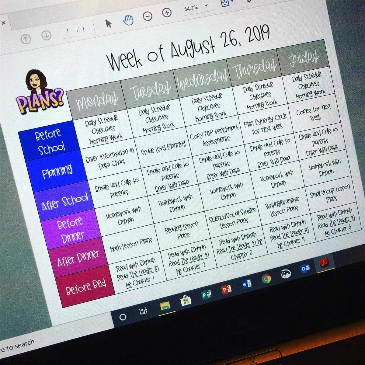 RSLALead's tweet photo. We caught one of our leading 3rd grade teachers applying Habit #2 like a boss😎! We see you Mrs. Smith😍!

Repost from her- Week is all planned out #habit2 #beginwiththeendinmind #haveaplan #bigrocks #habit3 #firstthingsfirst #workfirstthenplay  #wearerobertsmalls #iteachthird https://t.co/IUd8kX6k5z