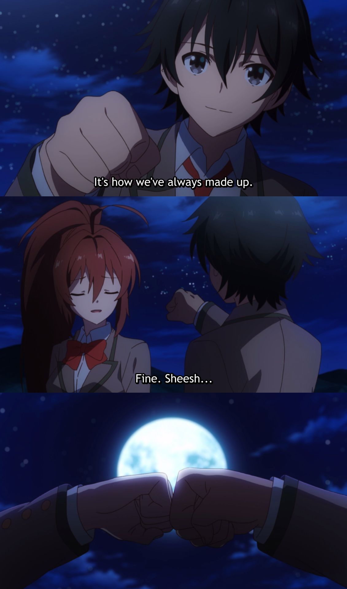 Crunchyroll There S Nothing More Anime Than When Childhood Friends Do This Fist Bump Via Isekai Cheat Magician T Co Qfknzaztxi Twitter