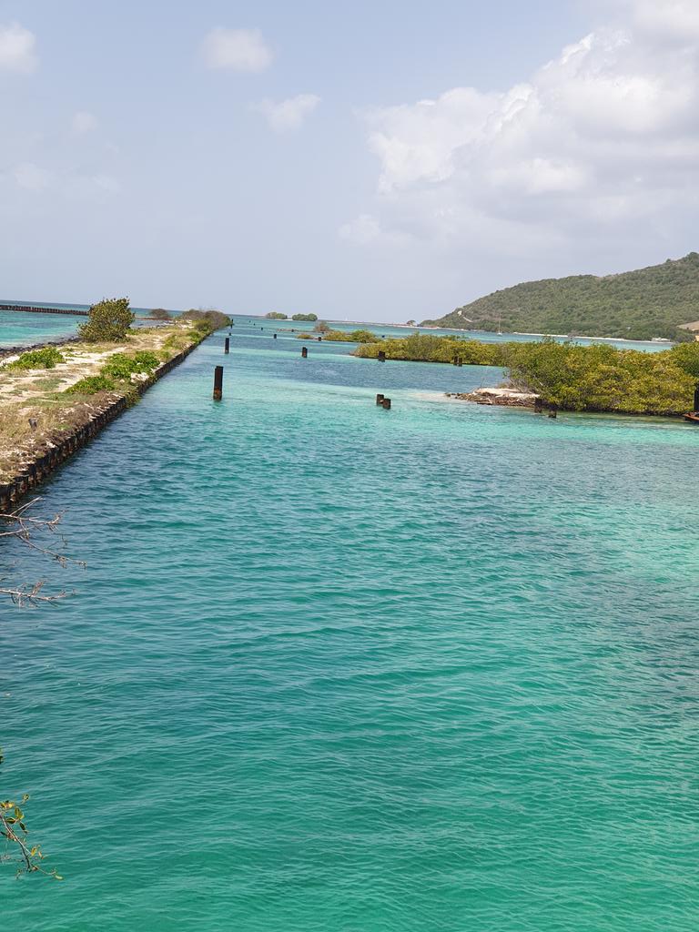 CaribbeanAndCo's tweet photo. Ashton Lagoon on Union Island, part of Saint Vincent & The Grenadines is great to see for a second time from the sky, also close up! Such stunning scennery and so great job by Suntainable Grenadines Inc spearheading its restoration project. #SVG #DiscoverSVG #STC2019 #ccSVG https://t.co/HqFgVCShR0