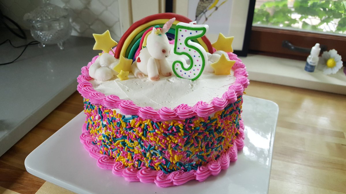 LnMicro's tweet photo. Took some time this weekend to make a birthday cake for my daughter. It may not be micro, but baking is a science too. #cakescience #unicornsforever #birthdays https://t.co/0ZLxqjlqT7