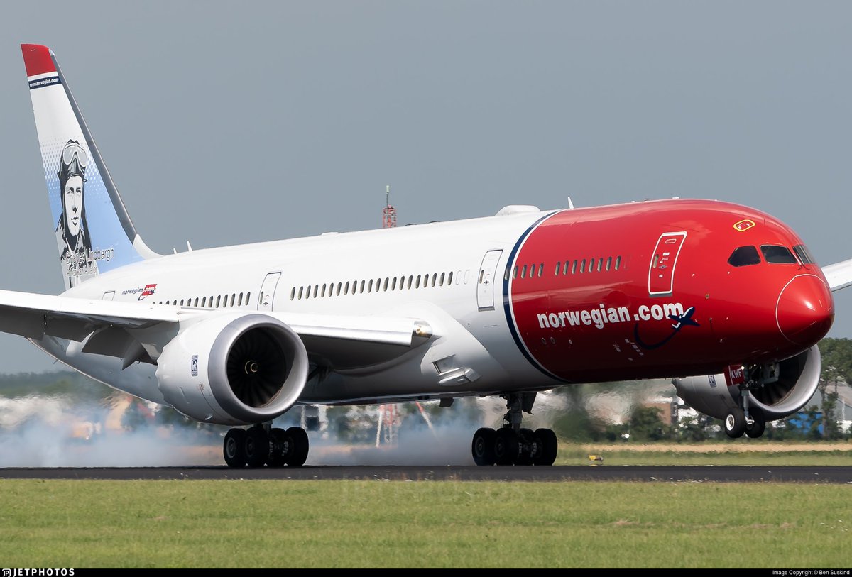 JetPhotos's tweet photo. A Norwegian 787 touching down in Amsterdam https://t.co/IYhFr2dSC6 © Ben Suskind https://t.co/PLAI76rmMg