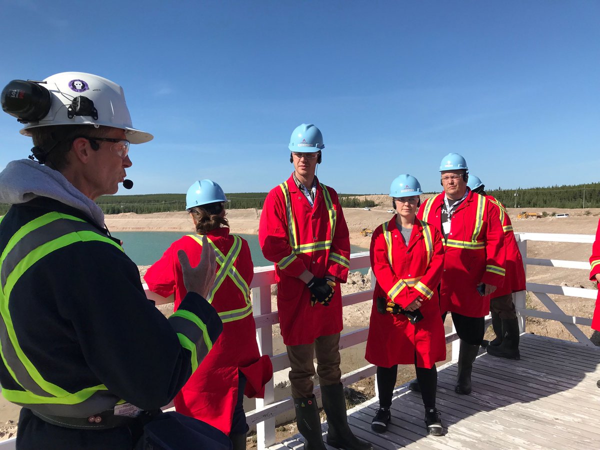 SaskMiningAssoc's tweet image. #Thx to Vincent ⁦GM @oranocanada⁩ #McCleanLake Mill for showing #SMAGeoventure how the processing of high-grade #uranium ore (18%) from #CigarLake Mine is processed -1)Receiving 2)Leaching 3)CCD 4)Solvent Extraction 5)Precipitation 6)Calciner 7)Packaging 8)TMF ⚒1/2