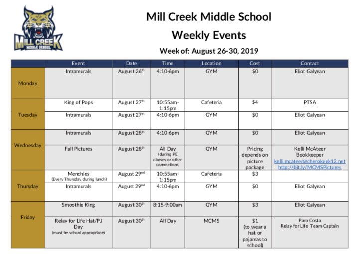 Mill Creek Middle School tweet media