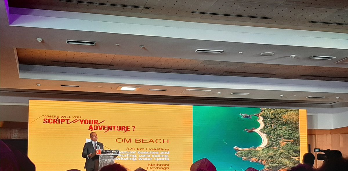 onlyprathamesh's tweet photo. Shri T.K. Anil Kumar, Secretary, Department Of Tourism, @Govt_Karnataka Introducing @KarnatakaWorld's New Theme - #ScriptYourAdventure To The Attendees At #KITEexpo! 🎙 #KarnatakaTourism #HHxKITE2019 @kstdc @HappeningHeads https://t.co/749MNWlXnd