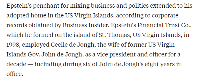 She is listed as an office manager for Southern Trust, which describes itself as "providing extensive DNA database & Data mining"She is also listed as a board member/executive for Enhanced Education/JE Foundation VI. and Secretary/Officer/Treasurer/VP/Exec of Financial Trust Co