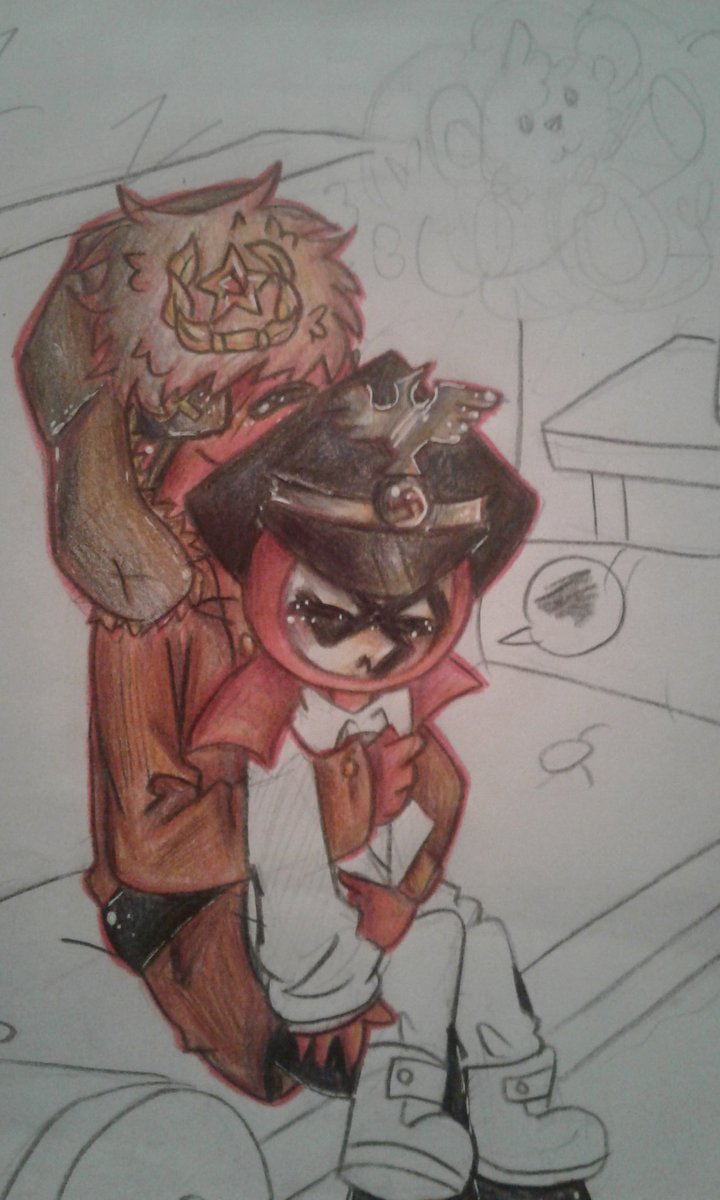 12ThirdReich1's tweet photo. Valla, este dibujo ya va para el tercer día, valdrá la pena terminarlo? #CountryHumans 
Mit diesem Geräusch kannst du nicht... https://t.co/6I7kfWIvP1