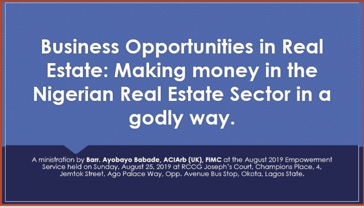 Babadetide's tweet image. It was an awesome time to be privileged to minister yesterday at RCCG Joseph's Court, Champions Place, Ago Palace Way, yesterday. Thanks to God for His grace.

#rccg
#ministration
#RealEstate
#realestateagent
#realestateforsale
#realestatelawyer
#realestateguru
#RealEstateNigeria