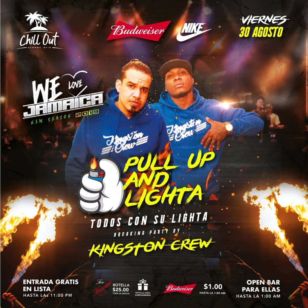 Vie 30 AGO @CHILLOUTPMA🌴 
PRESENTA We love Jamaica💚💛❤ . 🌄PULL UP 🤘 AND LIGHTA🔥BY
🔊@kingstoncrew 🎧🔊 .
🔥 🔥😎 .