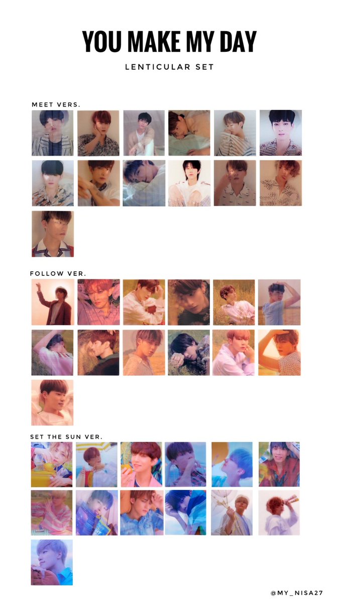 Seventeen - You Make My Day Photocard set, Lenticular set and