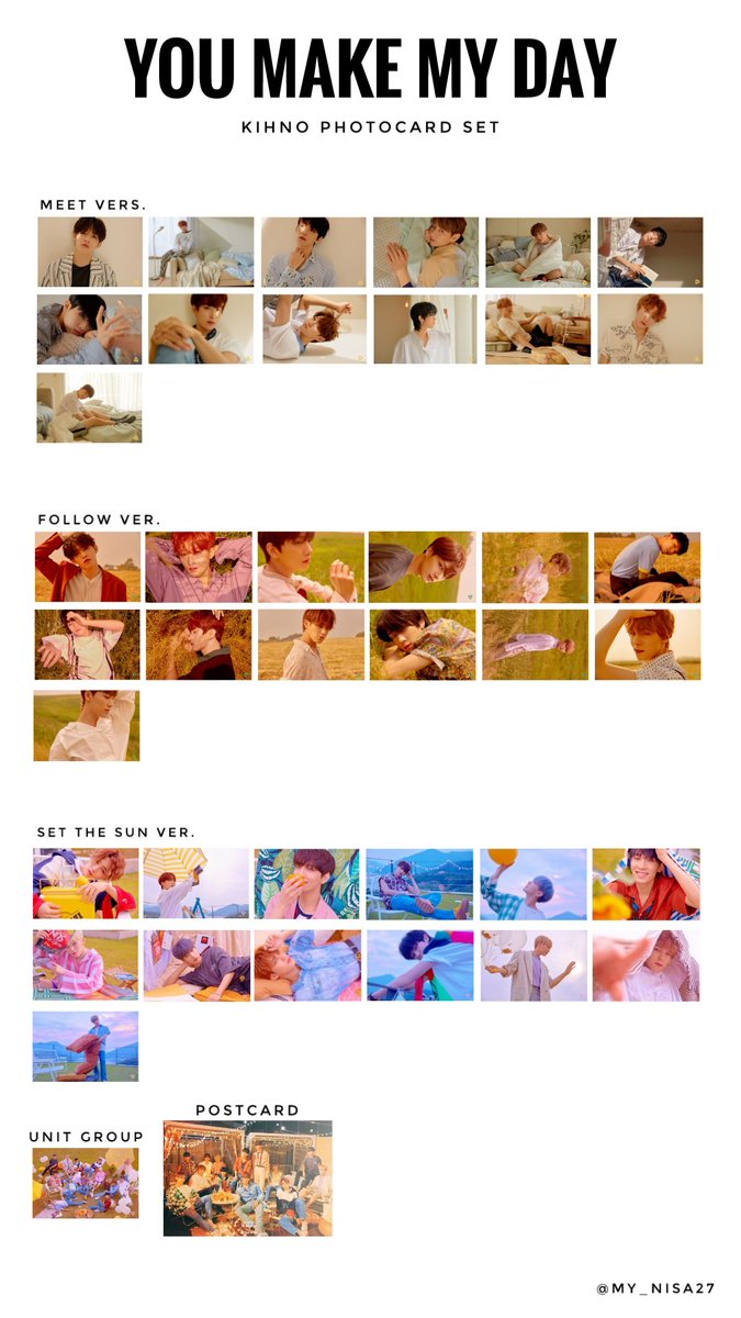 Seventeen - You Make My Day Photocard set, Lenticular set and