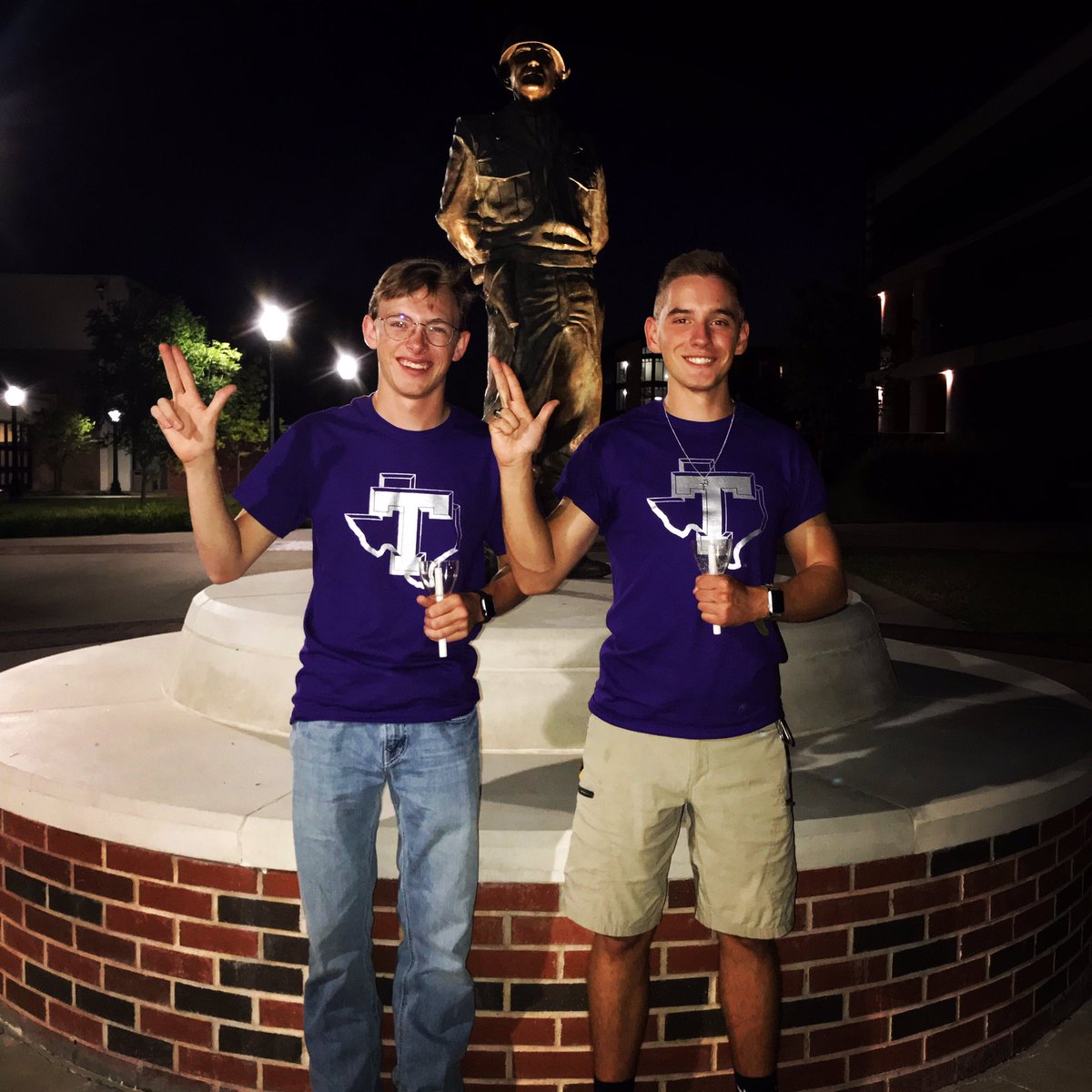 hook_tanner's tweet photo. I guess we are officially Tarleton Texans. Bring it on College!!!! Let’s Kick Ass and Take Names!!!!! https://t.co/UeIMQccnbm