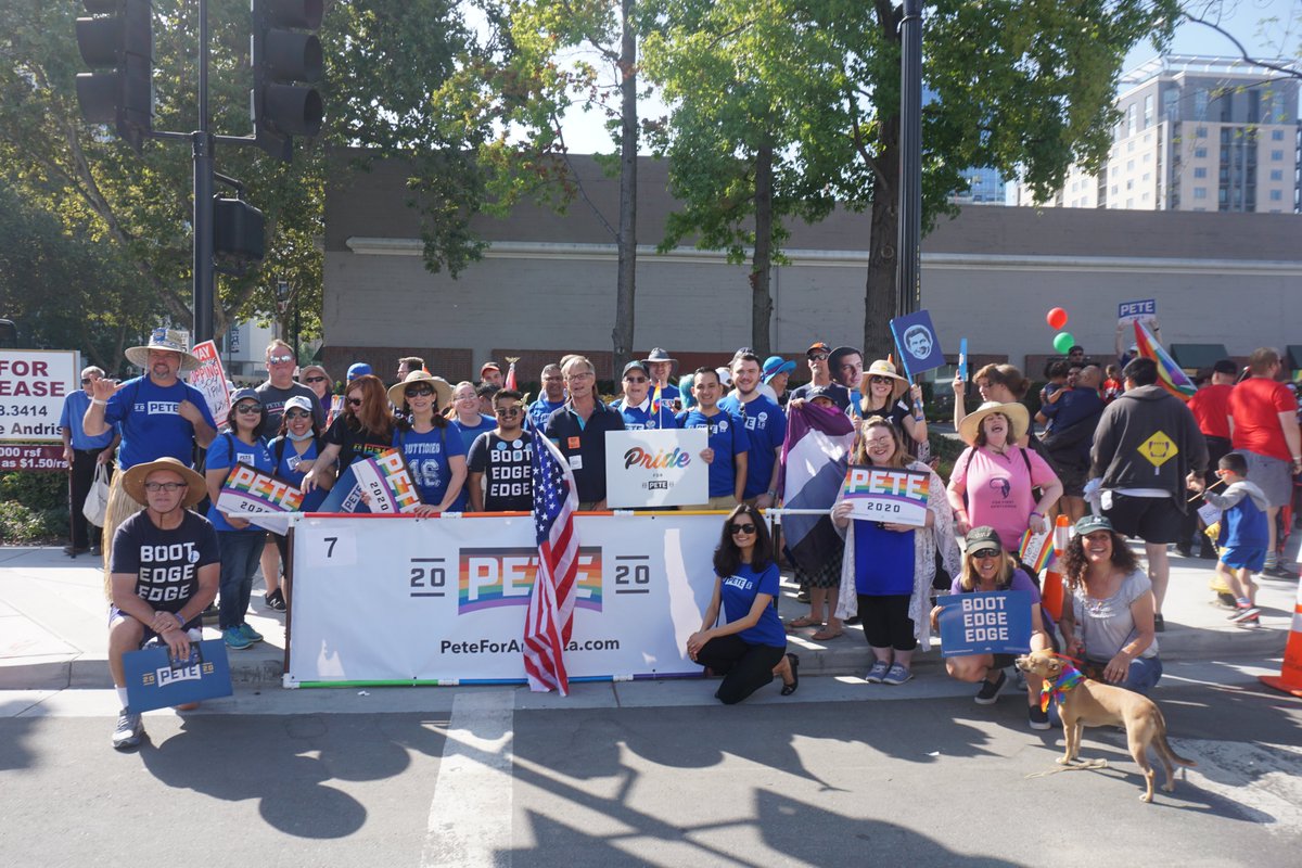 archive_pete's tweet photo. So proud of this team and all they have accomplished. Months of hard work and mobilizing across the Bay Area lead up to us being the LARGEST contingent at SV Pride today. 

Never forget that you guys ARE the movement!

#TeamPete #SVPride @sf4pete @sanjose4pete #WinTheEra https://t.co/GHL7mZ71ch
