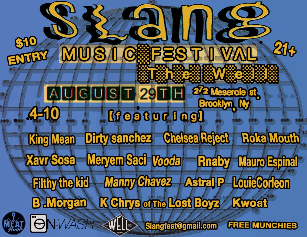 slangfestnyc's tweet photo. Big news! New artists added including #KChrys of #TheLostBoyz, @KwoaTalent, @IamBMORGAN, &amp; more! #slangfest2019 https://t.co/St4VZBwULT