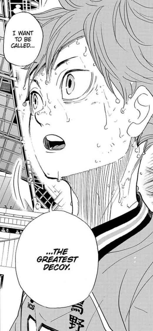 345 chapters difference
I'll keep saying it — Furudate's character writing (and writing in general) is unparalleled in their attention to detail, careful set-ups and development arcs that are so realistic and so well thought-out that it makes Haikyuu absolutely incredible