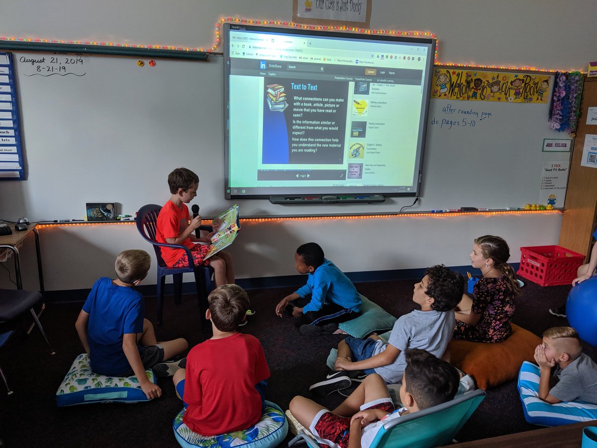 CFeilner's tweet photo. Ss were so excited to read aloud books they brought from home after making text to text connections! #kellisontigers https://t.co/fGWosxpLtX