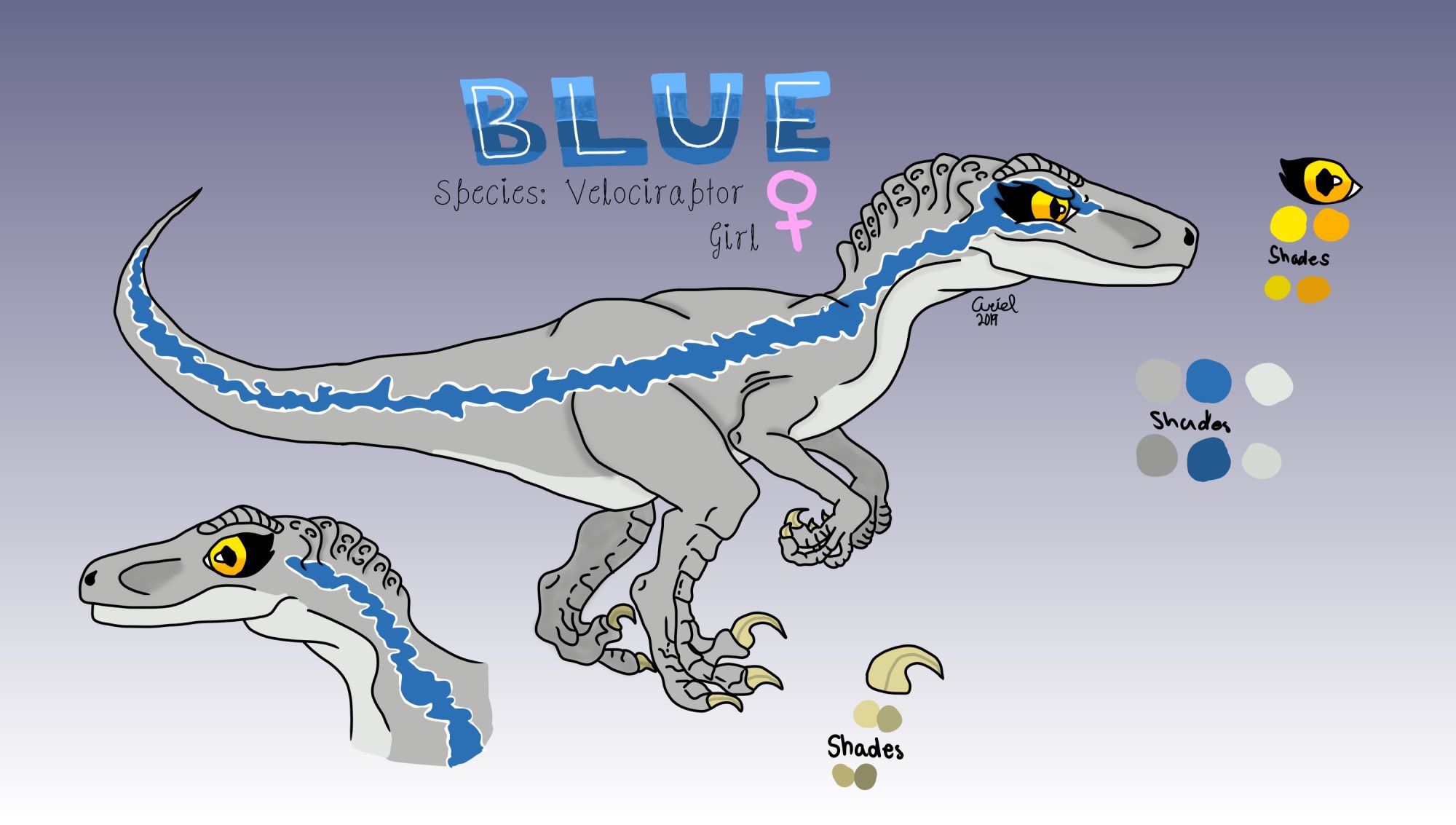 Jurassic World Velociraptor Blue Drawing