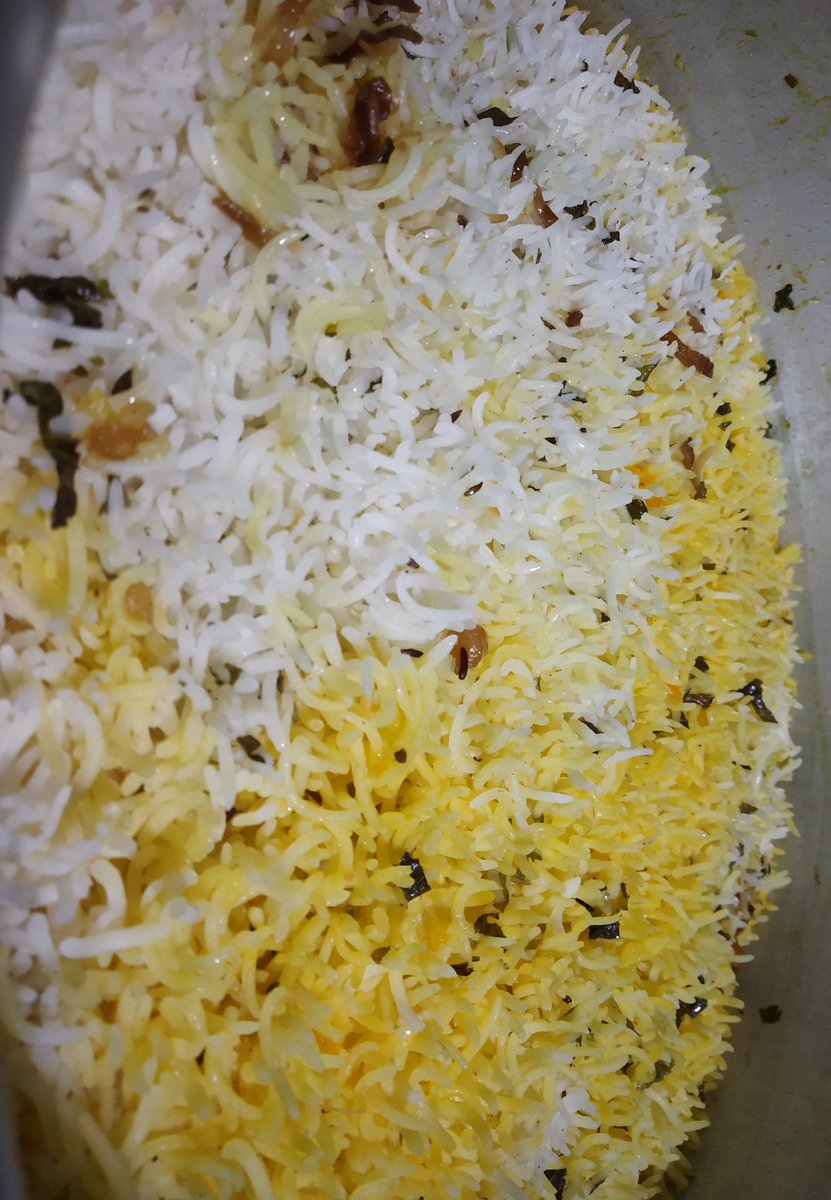 105. Hyderabadi Chicken Dum Biriyani + Kolkata ALU (On request of family members) - Prepared Yesterday at Home.