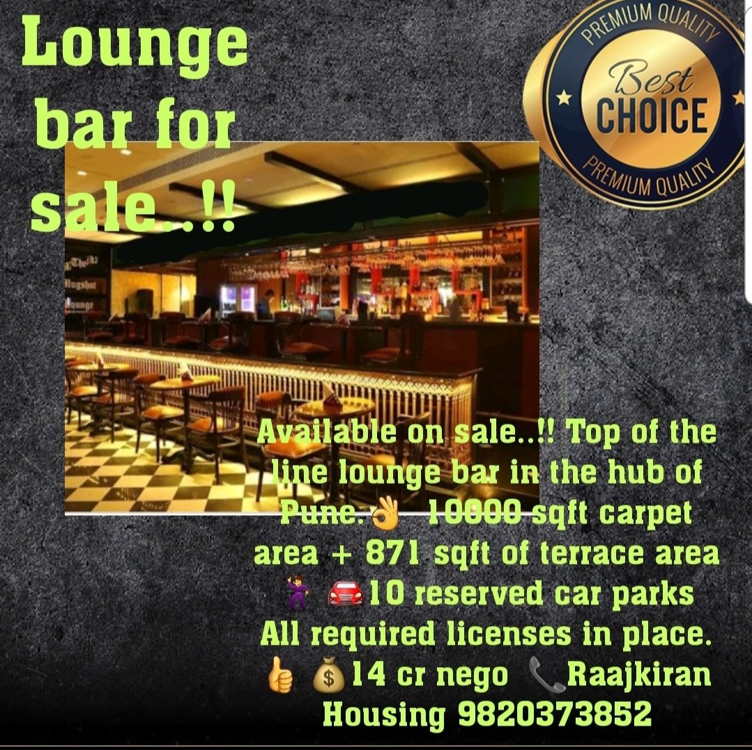 maheshnarang1's tweet image. #priceslashed #pune #loungebar #withlicenses #11crnego