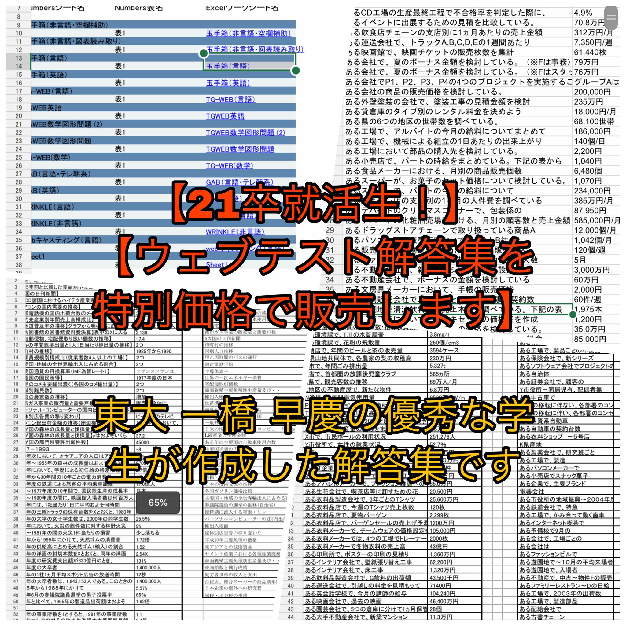 21卒 Webテスト解答集 玉手箱 非言語 空欄補充 図表読み取り 言語 英語 ウェブテスティング 非言語 言語 Tgweb 言語 非言語 図形 Gab 言語 英語 Wrinkle 非言語 言語 Cubic これらの全てに対応しております 21卒 Webテスト解答集 玉手箱 非言語 空欄補充 図表読み取り 言語 英語 ウェブテスティング 非言語 言語 Tgweb 言語 非言語 図形 Gab 言語 英語 Wrinkle 非言語 言語 Cubic これらの全てに対応しております