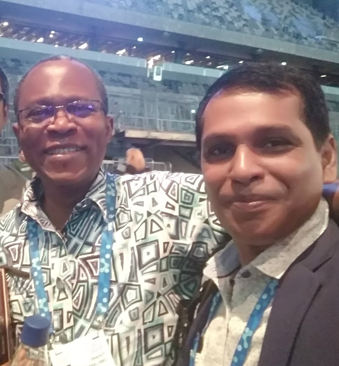 ranjansy's tweet photo. A sudden meet with @TimeyinUweja , our Ex WaterAid colleague at #WWWeek venue. He is now with Federal Ministry of Water Resource, Nigeria. https://t.co/zWtWRBen2W