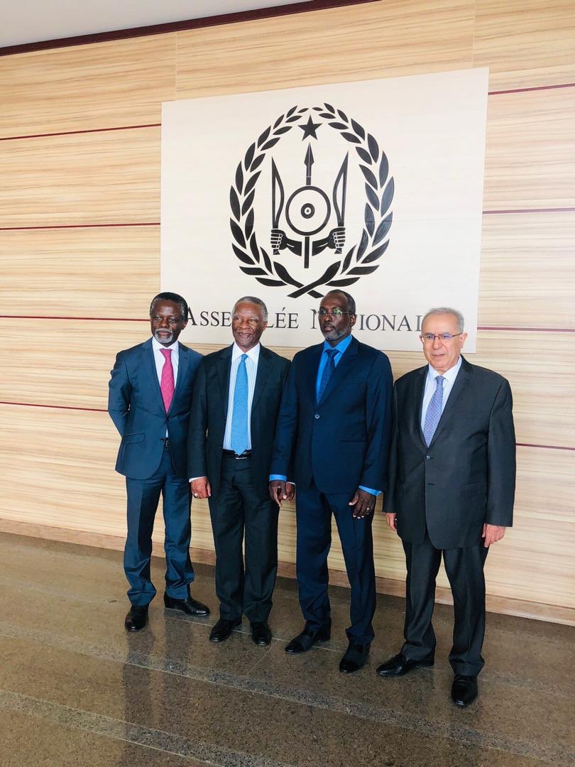 medalihed's tweet photo. J ai reçu ce matin S.E Thabo Mbeki, ancien Président de l’Afrique du Sud, actuellement président du groupe de mise en œuvre de haut niveau de l’union africaine  pour les questions relatives à la mer Rouge. https://t.co/HZLGJC5T7d