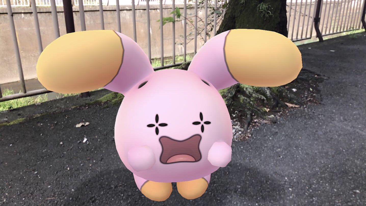 تويتر あげは على تويتر ゴニョニョも無事3匹目get それにしてもこいつのおしりの穴はなんだ おしりから吹いたらオカリナみたく鳴るのかな よくみるとちょっと六角形なんだよね あとドゴームの背中のwi Fiが気になる Pokmongo ポケモンgo Gosnapshot