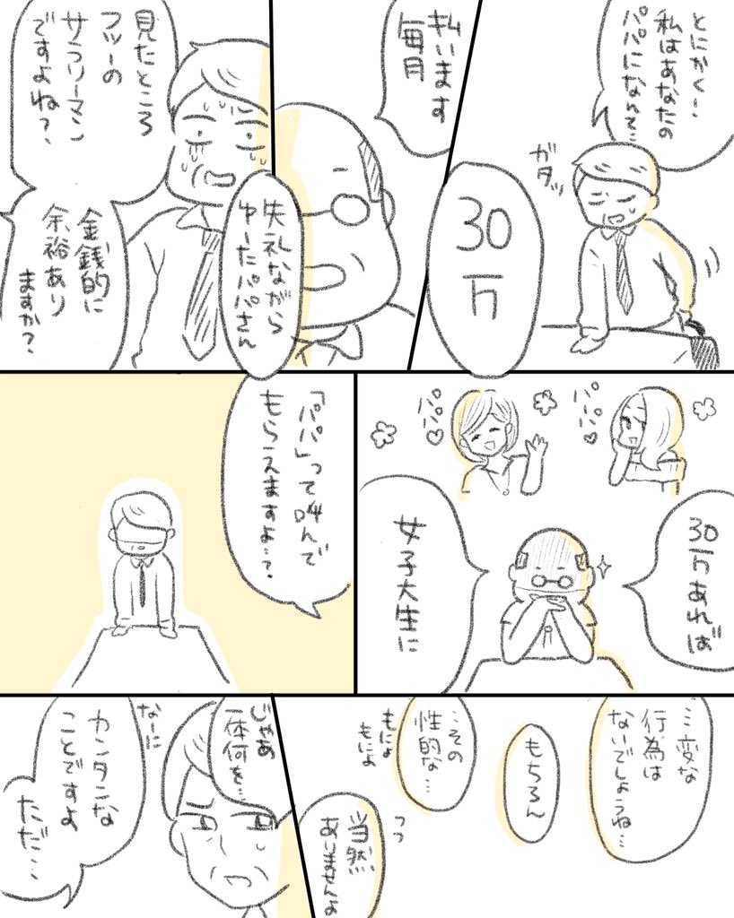 女子大生のパパになりたかったのにおじさんがやってきた 