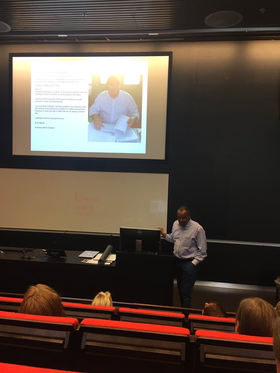 CihUib's tweet photo. We are today celebrating the 70 years of prof Bernt Lindtjørn. A long career focused on research and capacity building in Ethiopia. Now, greetings from ass prof Wakgari Deressa from @AddisAbabaUnive. @IGS_UiB https://t.co/FRiTvG9dih