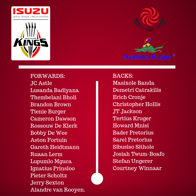 SouthernKingsSA's tweet photo. We've been counting down to our pre-season friendly matches, and the time has arrived.
The squad has settled well in Tbilisi ahead of their clash with Georgia tomorrow (17h15 SA-time).
Here's the squad list for the Georgia & Namibia tours...
#TeamFirst
#TheFutureIsNext https://t.co/04Crb5ihkE