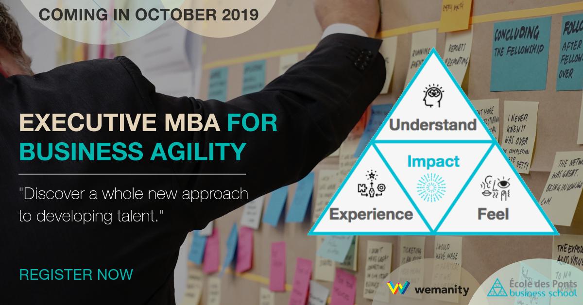 How do you prepare your people for disruption? We have the answer: coming in Oct 14th with École des Ponts Business School, we created the 1st Executive MBA for Business Agility! The goal? To turn managers into future-proof professionals. 

Learn more 👉 wemanity.com/executive-mba-…