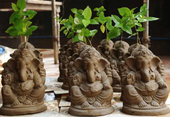 Buy eco friendly Ganesha. And to use dona & pattals rather than using plastic cutlery. It will also provide income to small businesses :)

#NoPlasticChallenge