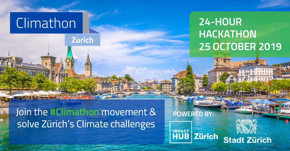 impacthubzurich's tweet photo. We are happy to launch the applications for the Climathon #Zurich 2019 today!
Join us on October 25 & participate in the world's biggest climate #hackathon!
🌍APPLY HERE UNTIL October 5🌍 https://t.co/7tLbSspyy8
#Climathon #ClimathonSwitzerland #FridaysForFuture #ImpactForFuture https://t.co/2VLDZyzYRT