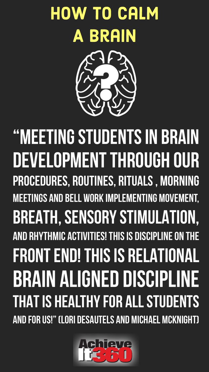 andreasamadi's tweet photo. “Meeting students in brain development through procedures, routines, rituals, morning meetings &amp; bell work implementing movement, breath, sensory stimulation, &amp; rhythmic activities.” That is healthy for all students and for all ofus.  @desautels_phd  @mmcknight32 #neuroscience https://t.co/wScL8aqVEt