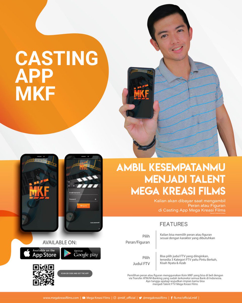 Megakreasifilms's tweet photo. Sudah download belum ? wajib banget nih buat kamu yang ingin syuting di Mega Kreasi Films, yuk download tersedia di Playstore &amp; Appstore loh!
.
.
.
#MegaKreasiFilms #CastingApp #CastingAppMKF #JanganCumaNonton https://t.co/CvJVyFxYJg