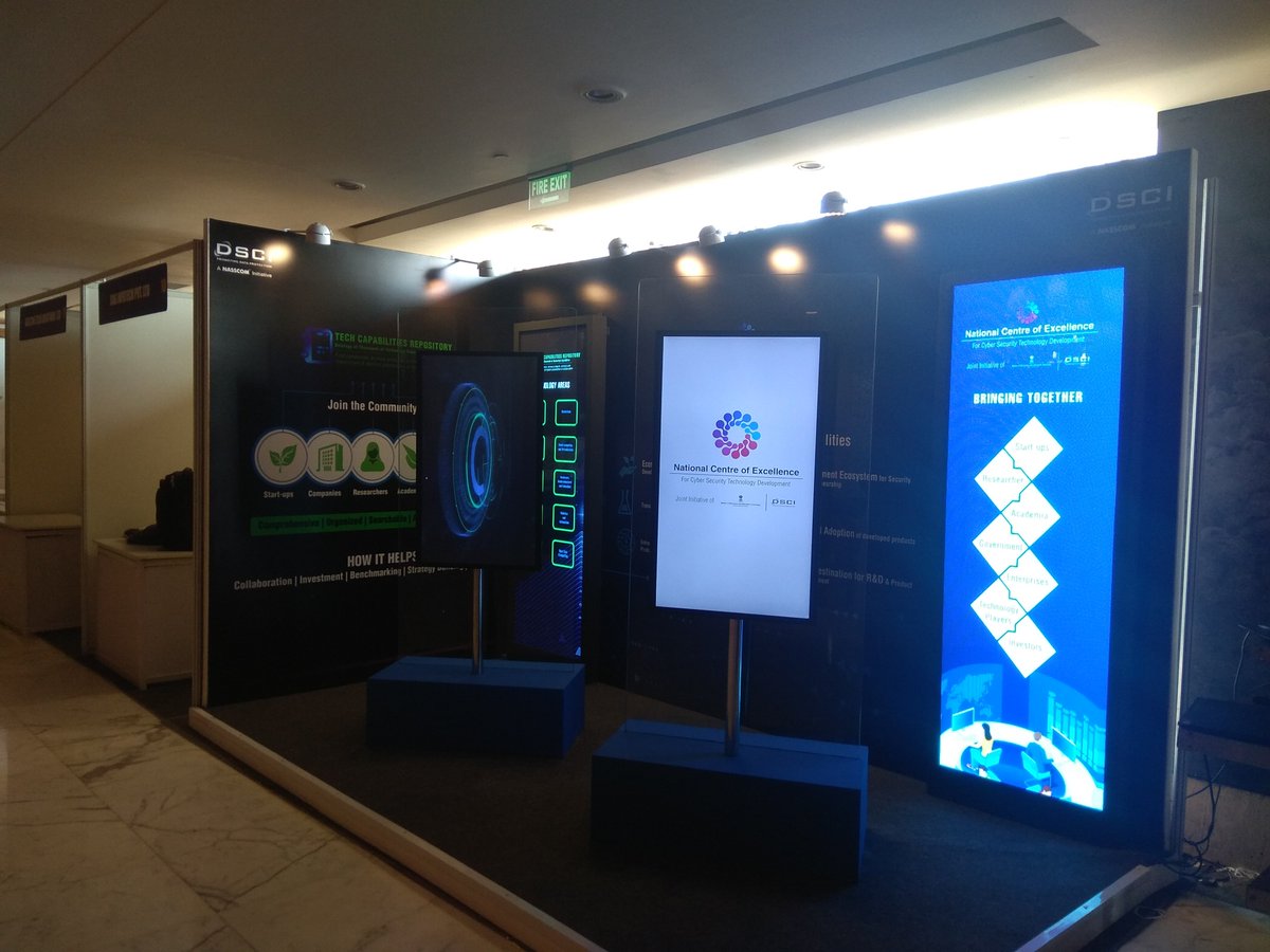 DSCI_Connect's tweet image. DSCI #ProjectsShowcase at @nasscom #NATC2019. Digitally experience two of DSCI key projects #TechRepository &amp;amp; #NationalCentreofExcellence at our Digital Experience Booth at Nasscom Annual Technology Conference 2019 (26-27th August 2019| Leela Gurugram). Meet us at Booth No: 9