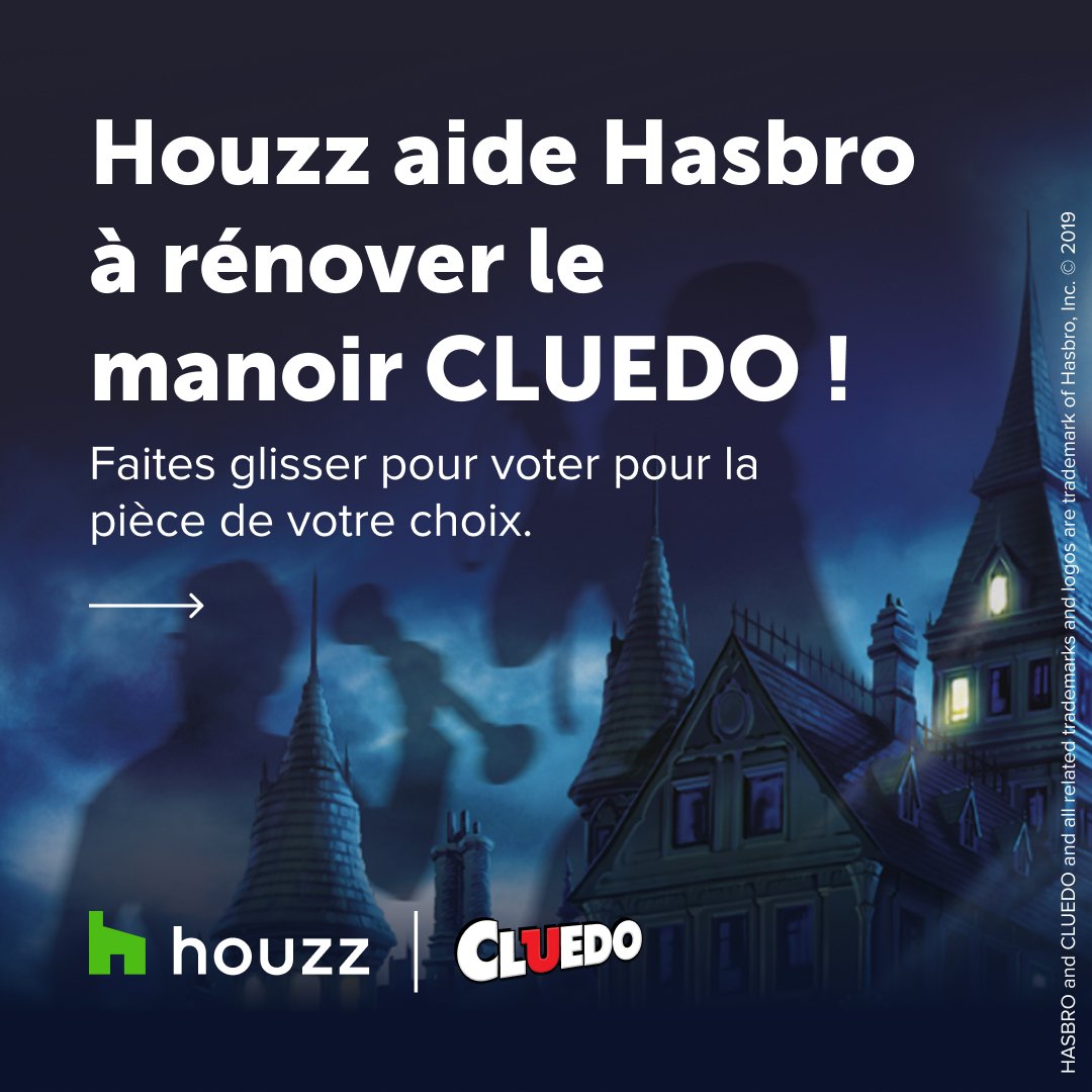 HouzzFR's tweet photo. Houzz s’associe à @Hasbro pour rénover le manoir Cluedo ! Cliquez pour voir toutes les pièces et votez pour votre favorite : https://t.co/9sumAL8a37 
#CLUEHouzzRenovation https://t.co/TUkrIevUSQ
