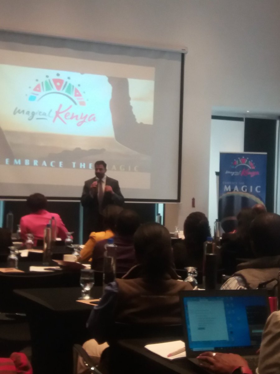 KTF_Kenya's tweet photo. @MSBrar remarks briefly on value of user generated content in destination marketing. @magicalkenya #contentcommunities training underway at #TrademarkHotel https://t.co/K6I7sjkuP4