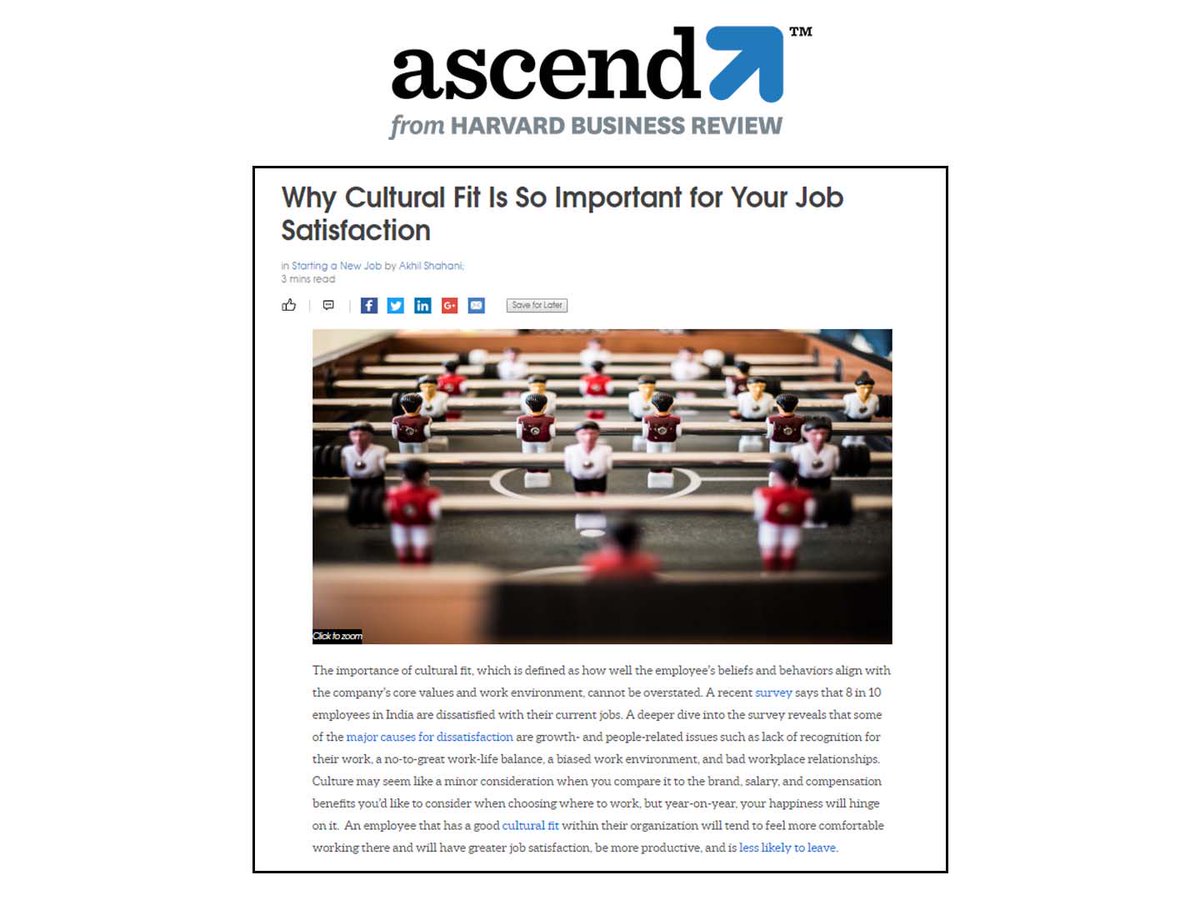 TSCFM's tweet photo. Our Managing Director, Mr.@akhilshahani's article in #HarvardBusinessReview Ascend talks about how to determine if you &amp; your company culturally fit together.

#HarvardBusinessReview #company #culture #JobSatisfaction  

Read More: https://t.co/9Tzn74ki9L https://t.co/BXRu3Nctl2