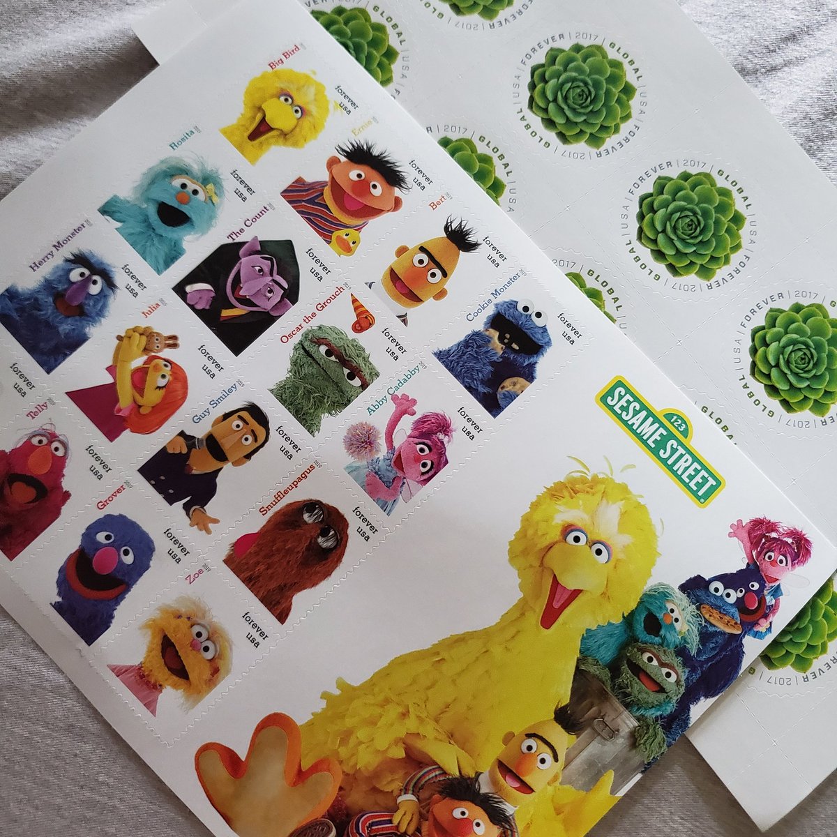 New stamps cause the letters are flying from Hawai'i to other states & countries #Penpal #LetterWriting  #TheArtOfLetterWriting #SesameStreet #GlobalStamps #PostalStamps #Stamps