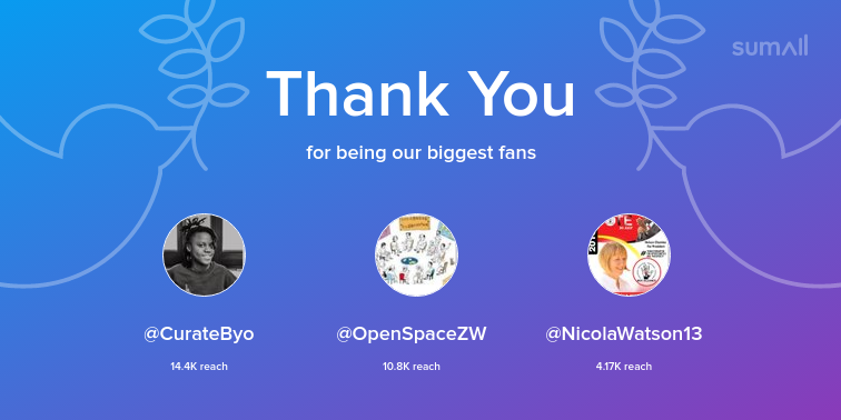 Our biggest fans this week: CurateByo, OpenSpaceZW, NicolaWatson13. Thank you! via sumall.com/thankyou?utm_s…