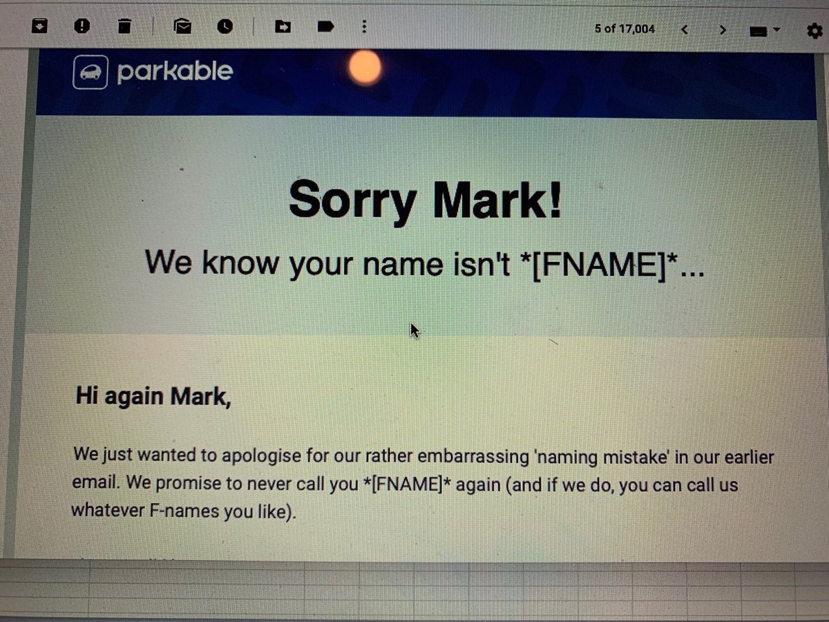 ⁦<a href="/itsParkable/">Parkable</a>⁩ - cute. You are forgiven. We like you 😎