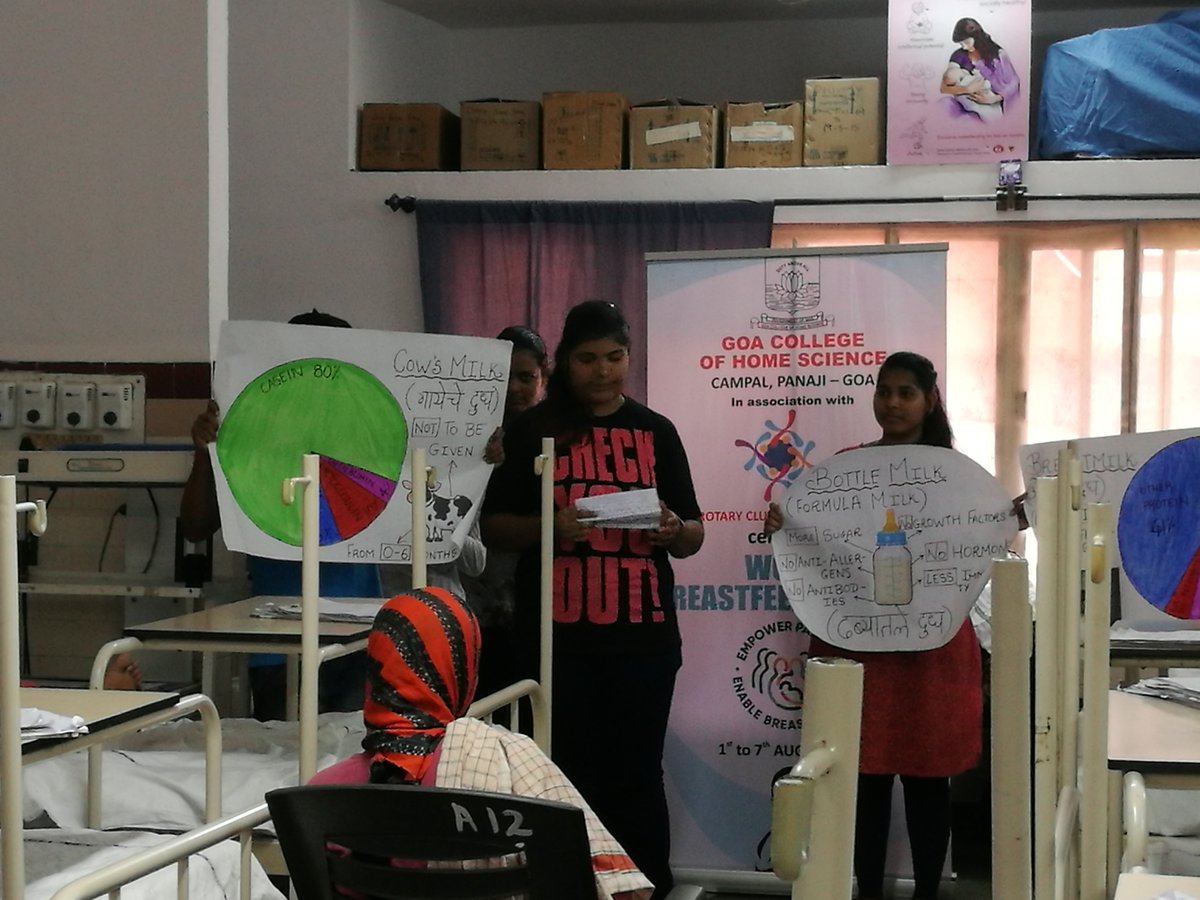 GoaScience's tweet photo. Goa College of Home Science celebrated World Breastfeeding Week from 1st to 7th August at GMC-Goa to encourage breastfeeding and improve the health of babies https://t.co/i0ZAvIMZZ6