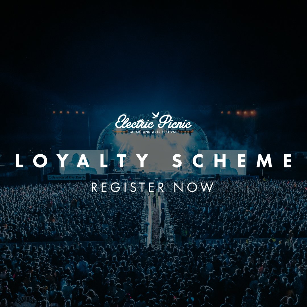 EPfestival's tweet photo. Registration for the Electric Picnic Loyalty Scheme is now open! Registrations for EP 2020 Loyalty will close on Wednesday, 4th September at 8am. For details on how to register please visit: https://t.co/ANzwi5FwUP https://t.co/wg6aAEWqwA