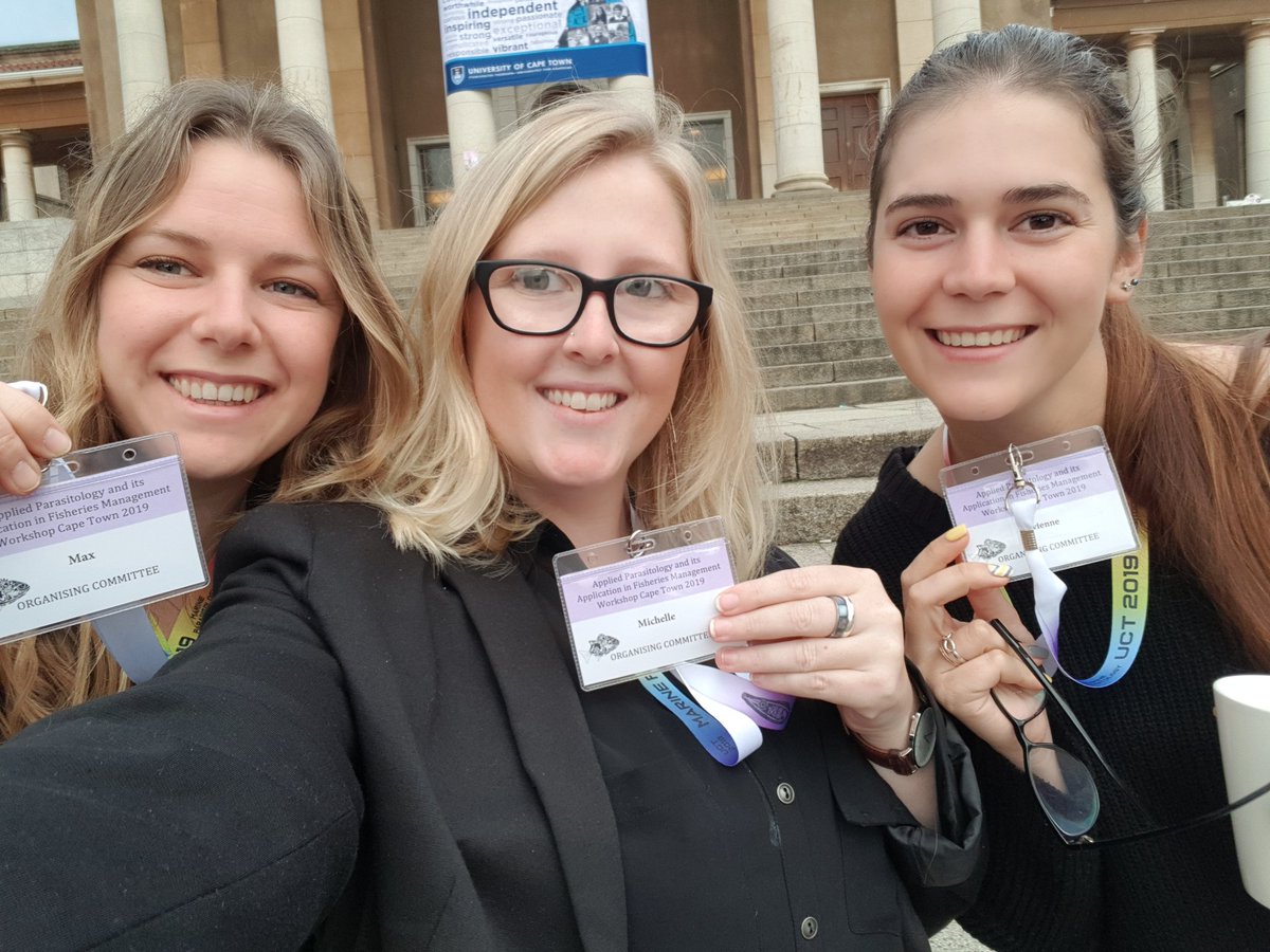MonocledMermaid's tweet photo. Happy smiles because parasites are cool! 

#UCTparasites2019 https://t.co/kl6hySiiqQ