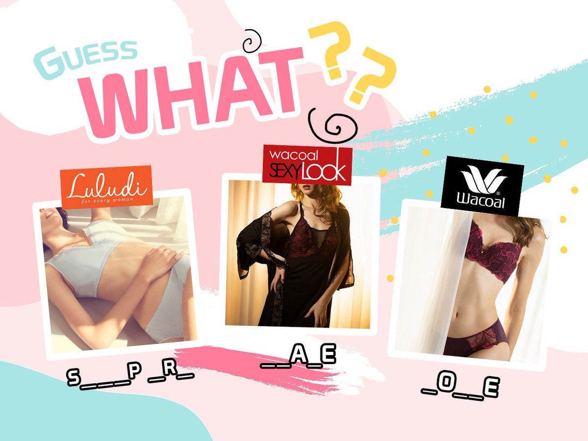 Wacoal_id's tweet photo. Quiz Time! Ayo tebak 3 Bra ini koleksi apa namanya. Yang bisa tebak akan dapat hadiah menarik kita kontak secara langsung ! Jangan lupa untuk Follow akun kita, dan di RT biar yang lain bisa ikutan https://t.co/0bXHWT0UpT